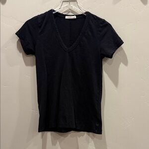Rag & Bone Black V-Neck Short Sleeve Tee